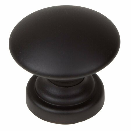 GLIDERITE HARDWARE 1 in. Matte Black Convex Cabinet Knob, 25PK 5264-MB-25